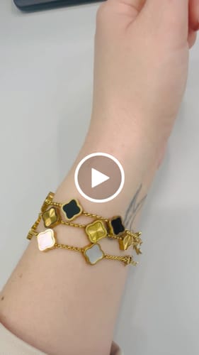 Customer video review of Celine Clover Bracelet