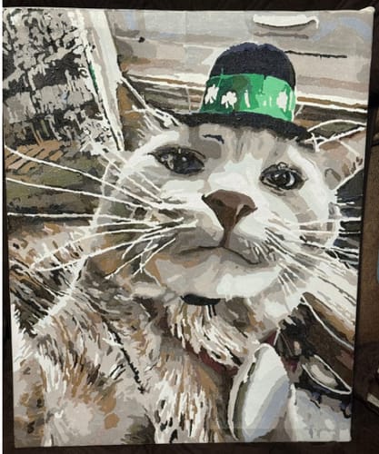 Customer photo review of Custom Paint By Numbers - Personalized Pet Portraits