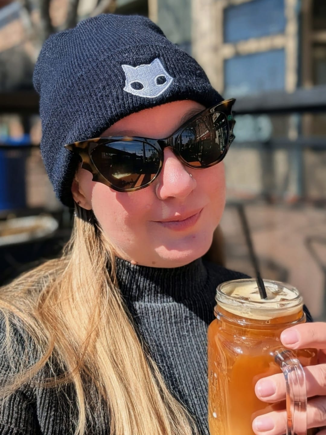 Customer photo review of Vamp Batwing Sunglasses in Tortoise