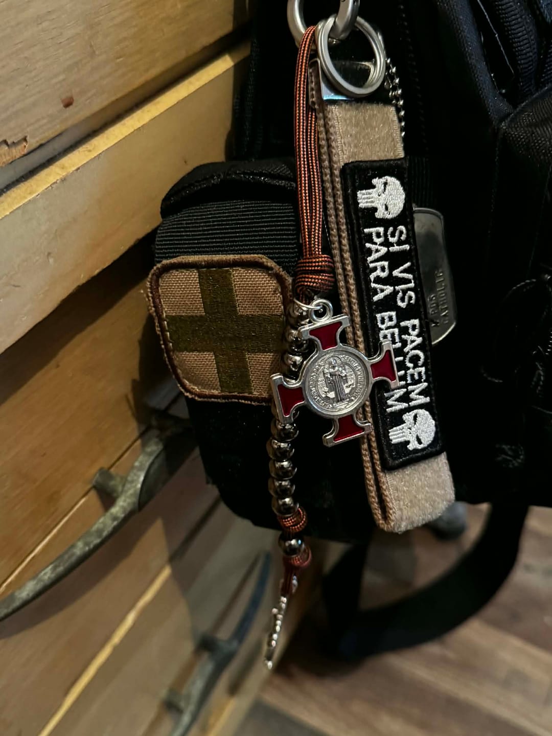 Customer photo review of FREE Today: All-Place Portable Paracord Pocket Rosary with Crucifix & St. Benedict: Faith for Every Spot