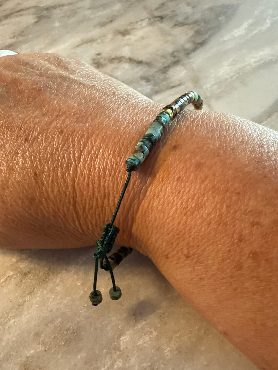 Customer photo review of 'Best Bitches Forever' Morse code Motivational Bracelet