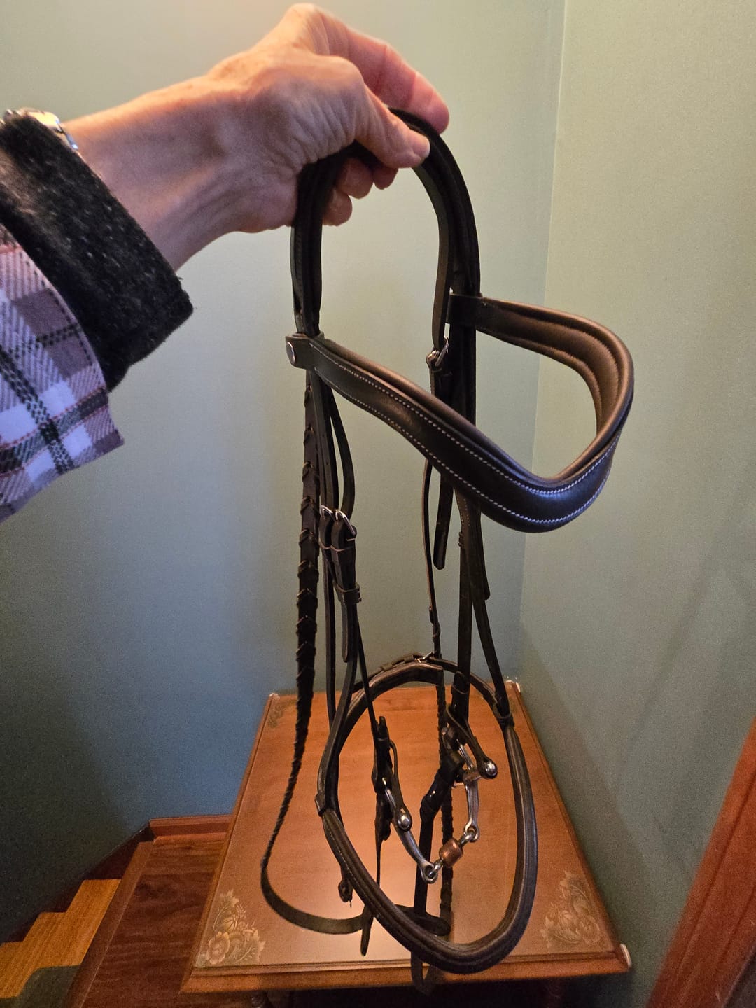 Customer photo review of Classic Leather Snap-Out Browband