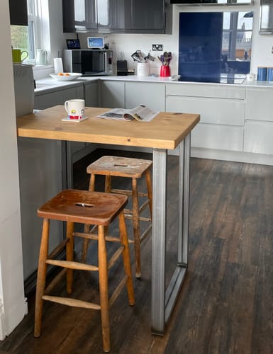 Customer photo review of Industrial Breakfast Bar | Counter