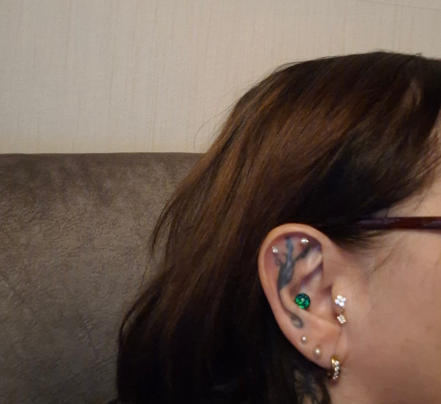 Customer photo review of Double Four Piercing | Titan