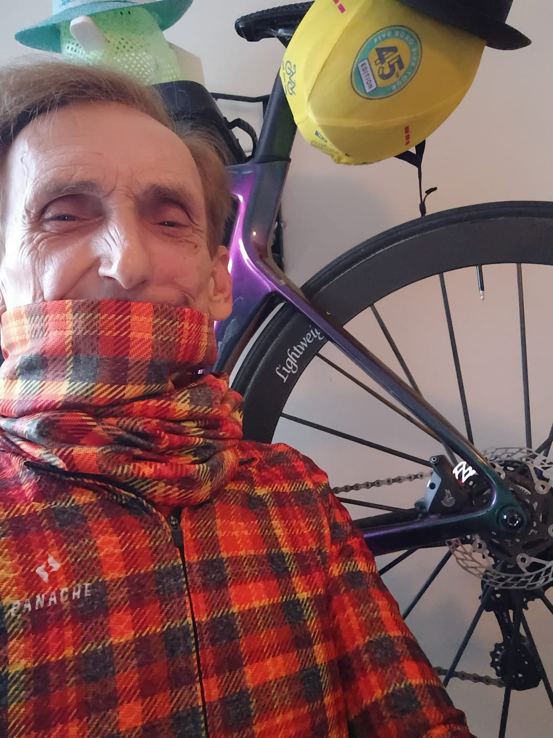 Customer photo review of Thermal Neck Warmer - Leaf Plaid