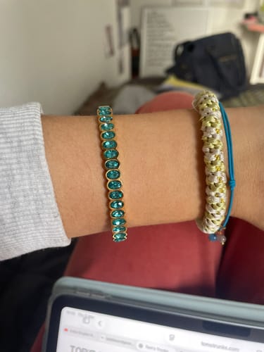 Customer photo review of Martha Turqouise Gold Waterproof Bangle