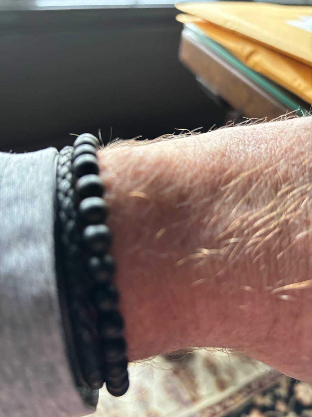 Customer photo review of Matte Black Bead Bracelet | 6MM