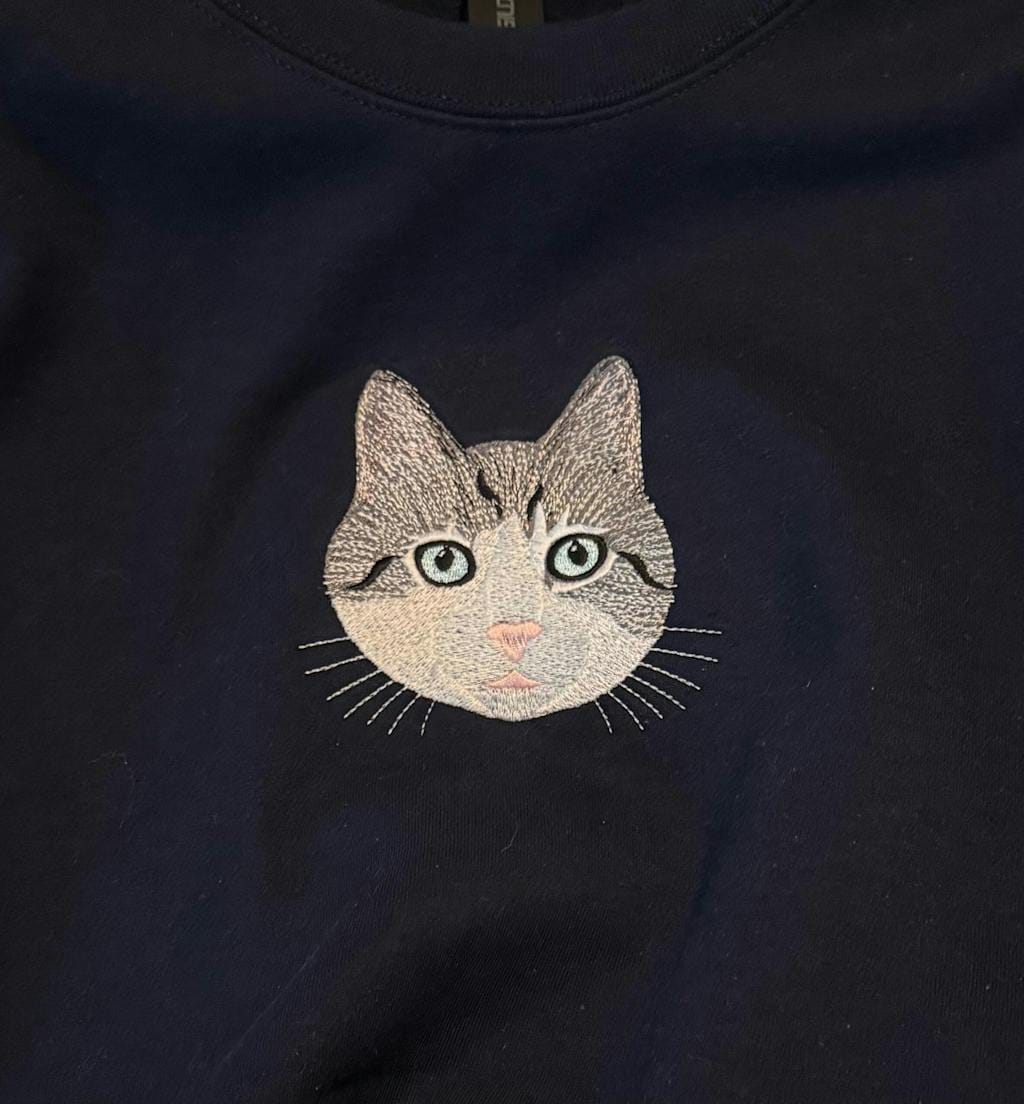 Customer photo review of Mystichot Custom Embroidered Pet Sweatshirt