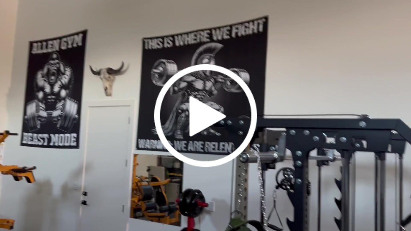 Customer video review of Spartan Warrior Gym Banner – This is Where We Fight 11459