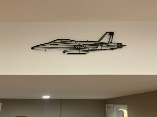 Customer photo review of F/A-18F Super Hornet Silhouette Metal Wall Art