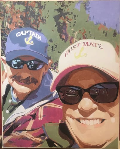 Customer photo review of Custom Paint By Numbers - Personalized Portraits Art