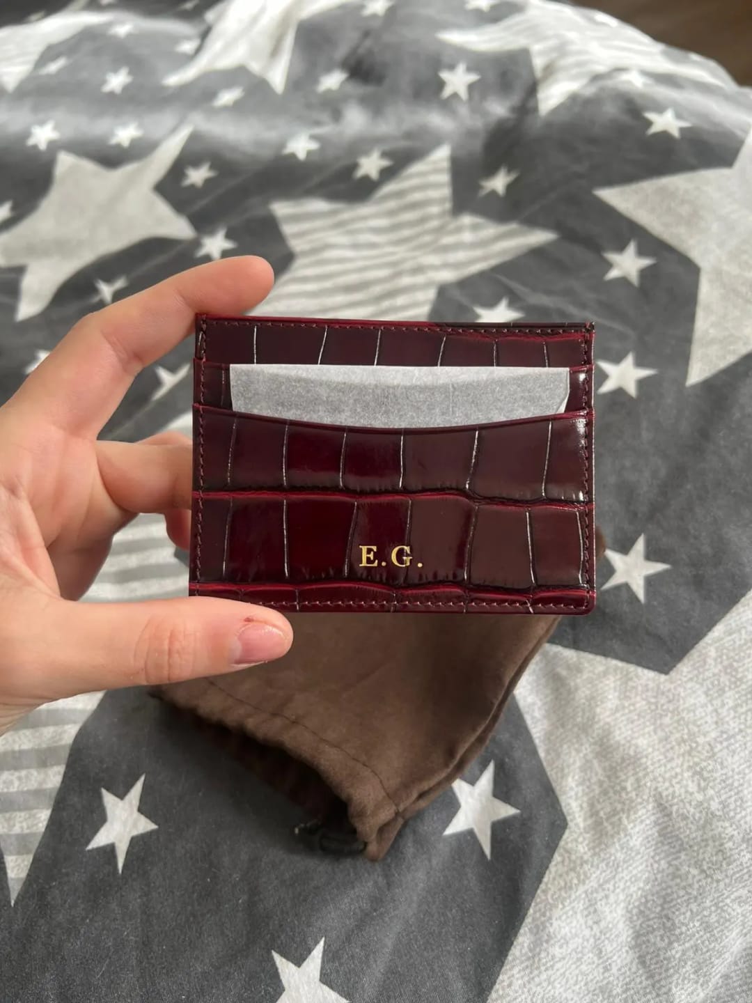 Customer photo review of Premium Croc Card Holder