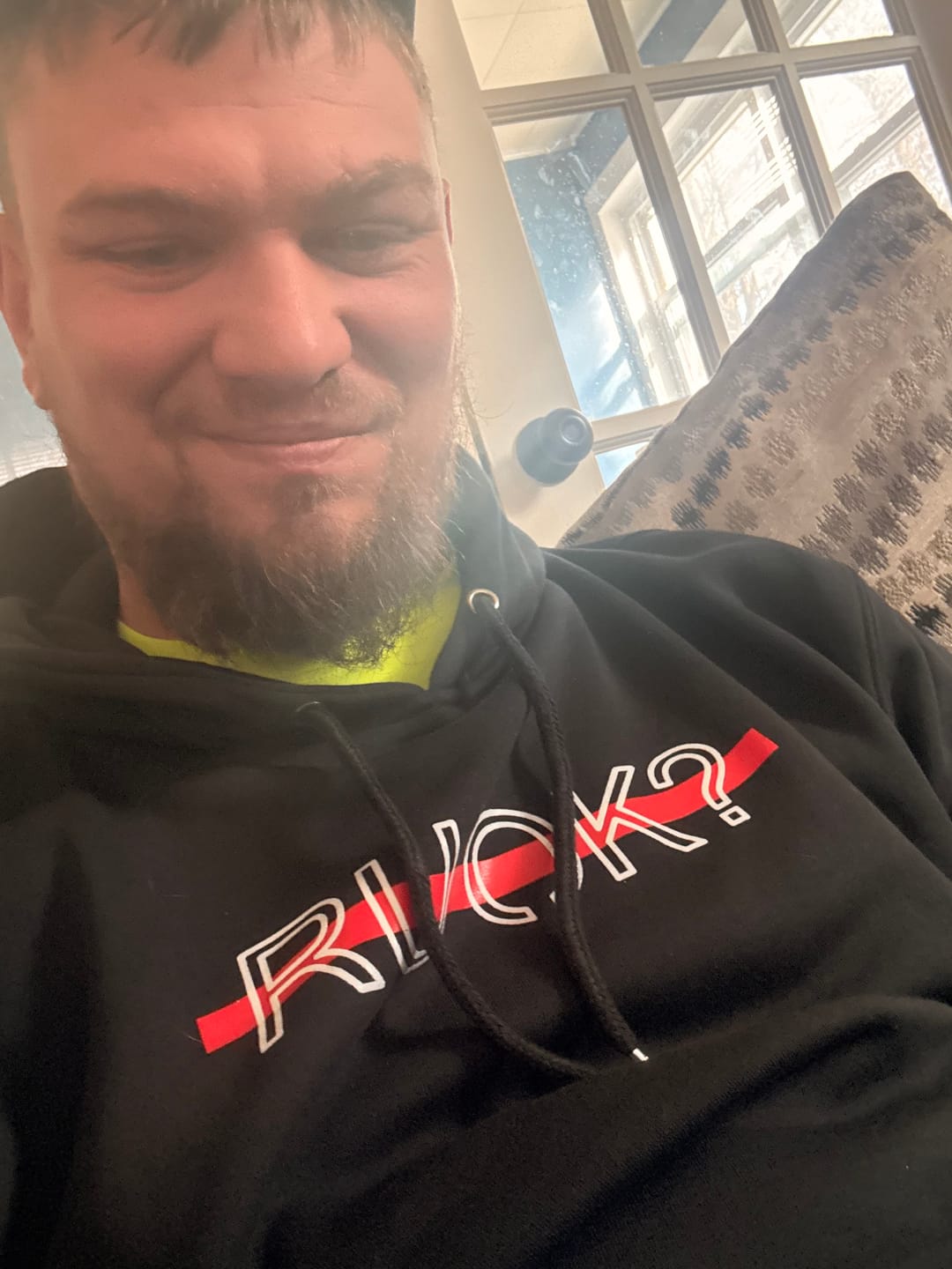 Customer photo review of Stigma Breaking Hoodie- Red Line