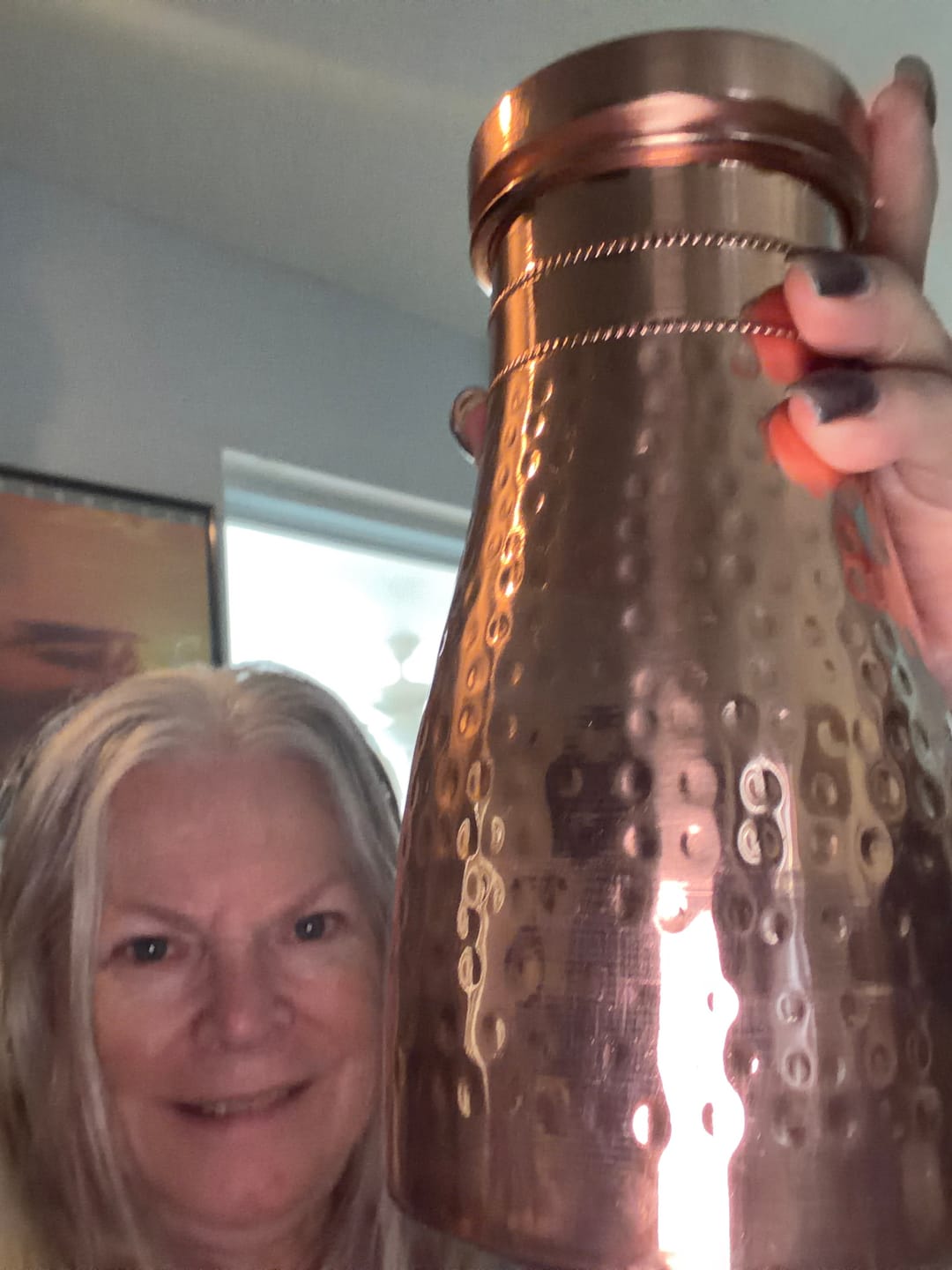 Customer photo review of Himalayan Ayurvedic Bedside Carafe