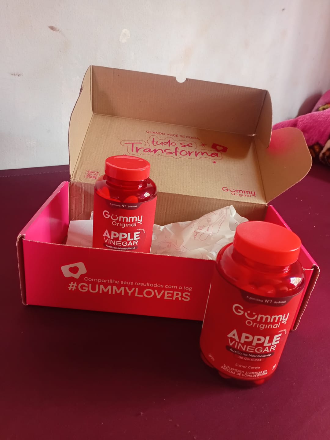 Customer photo review of Gummy® Vinagre de Maçã - 180 g