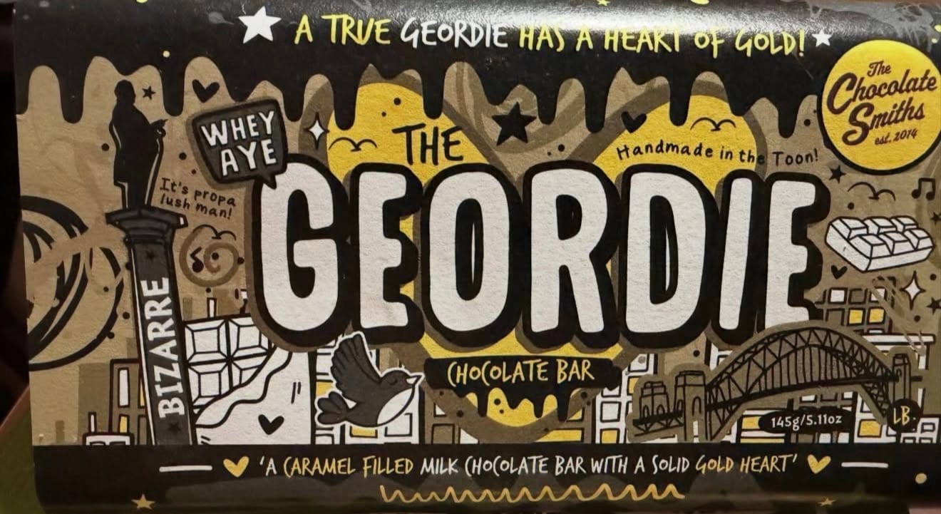 Customer photo review of The Geordie Bar double chocolate and caramel filled bar 145g