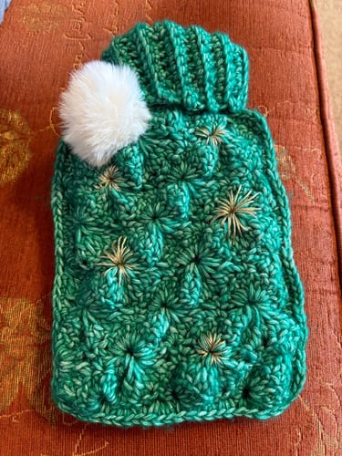 Customer photo review of Starry Nights Hot Water Bottle Pattern or Kit
