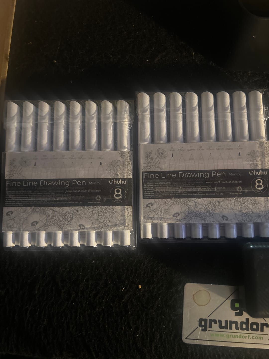 Customer photo review of Ohuhu Fineliner Drawing Pen, 8 Pack