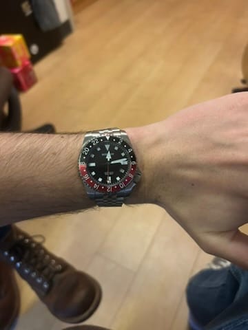 Customer photo review of ADMIRAL GMT - 200M Waterproof Titanium Automatic Diver Watch | Black
