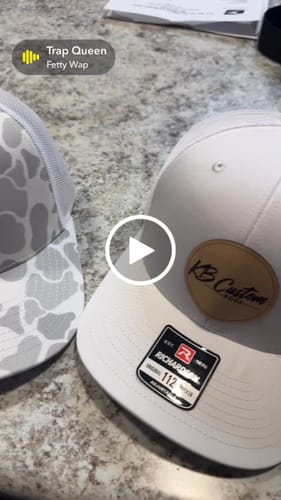 Customer video review of Custom Leather Patch Five-Panel Trucker Hat - Richardson 112PFP