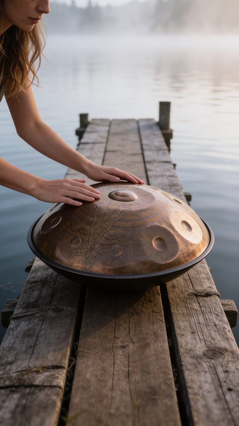 Customer photo review of Cosmos Handpan - Poseidon 9/10/12 Notes in D Minor - Tambourine Gift Set