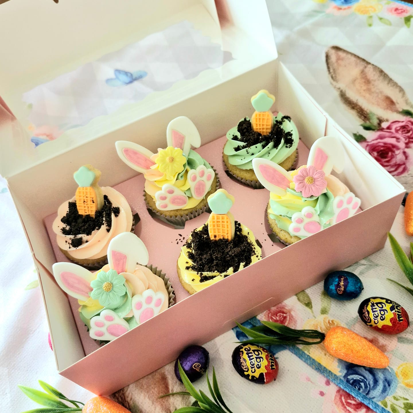 Customer photo review of Bunny Ears and Feet Cupcake Topper Cookie Cutters