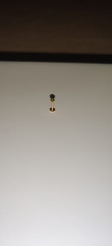 Customer photo review of LUMINOUS PERIDOT GOLD NOSE PIN