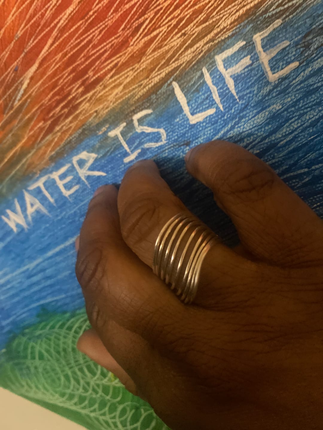 Customer photo review of Ocean Waves Statement Ring
