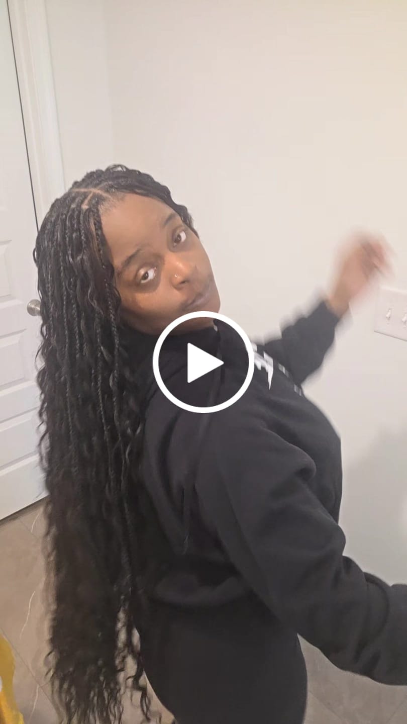 Customer video review of Double Drawn Burmese Wet and Wavy Human Braiding Hair