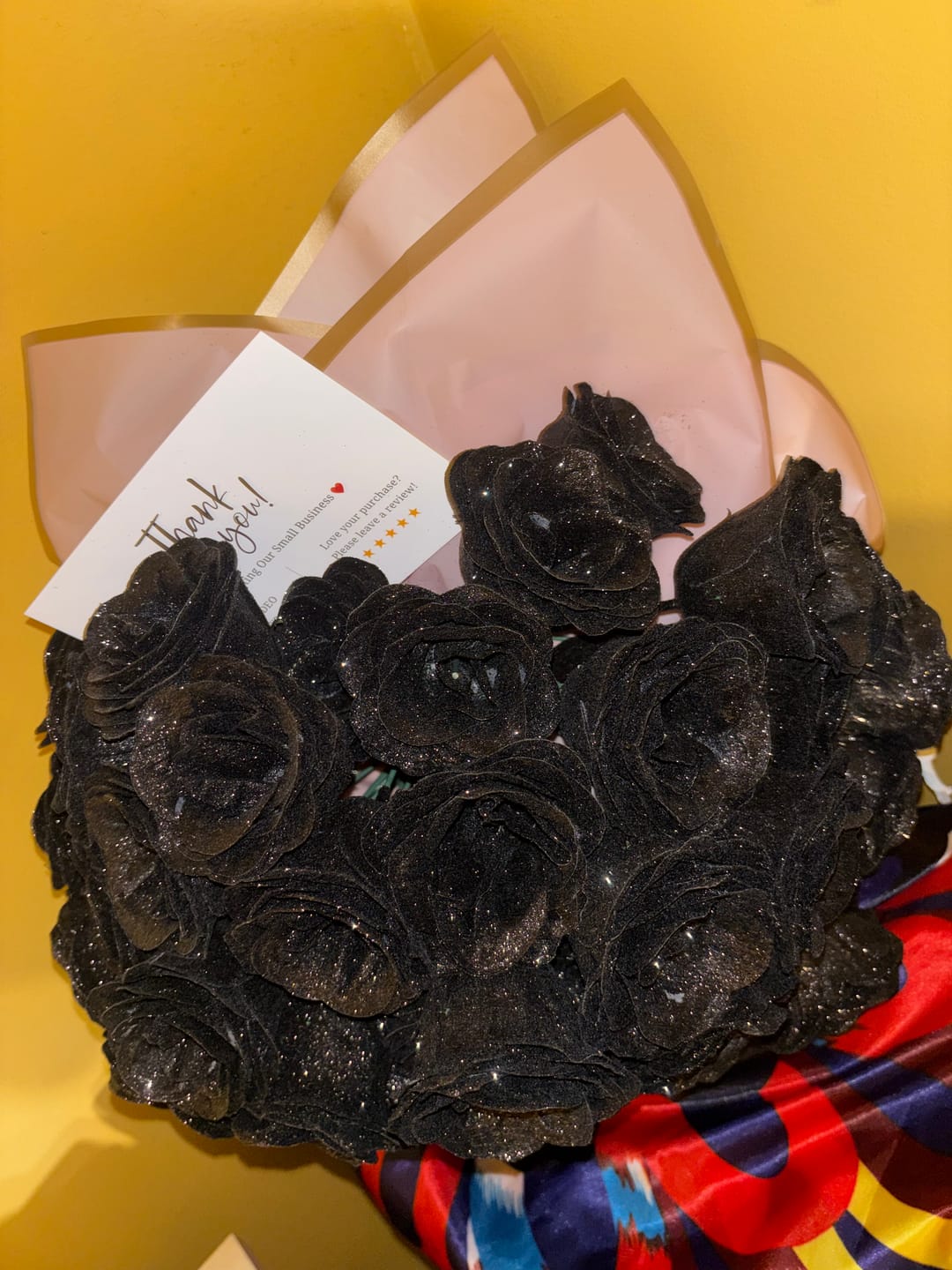 Customer photo review of Glitter Rose Bouquet