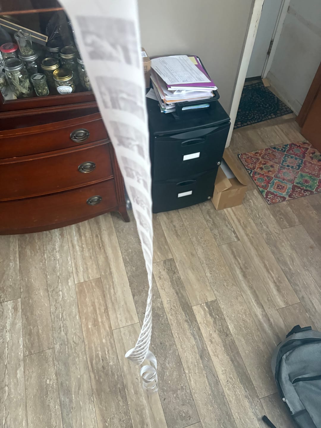 Customer photo review of thermal paper - transparent