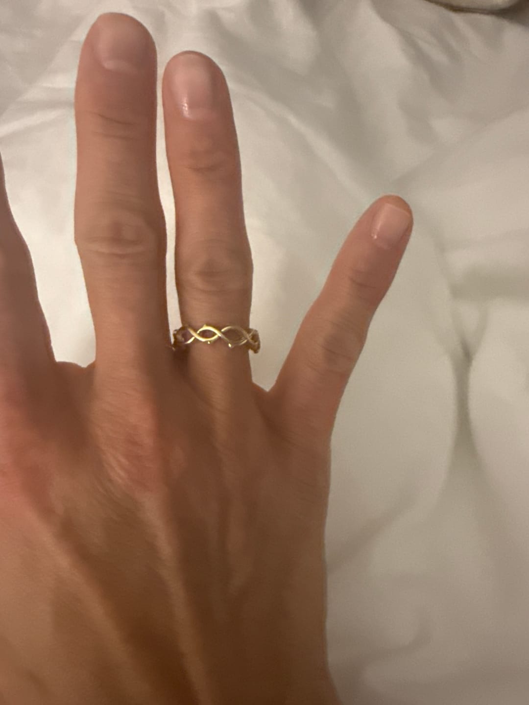 Customer photo review of Gold Vermeil Crown of Thorns Ring