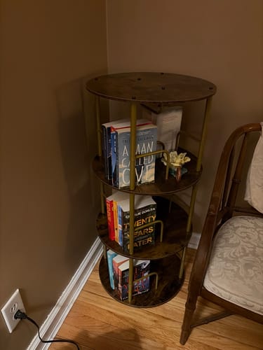 Customer photo review of Flycity 3-5 Tier Rotating Bookshelf With 360° Spinning Display