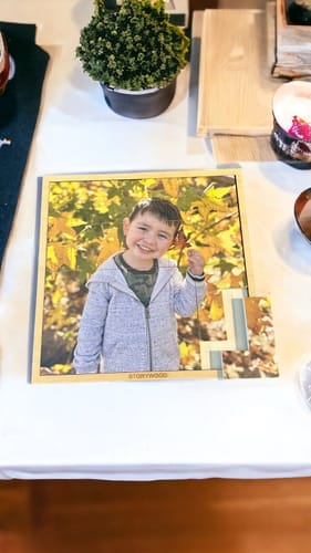 Customer photo review of Wooden Puzzle Print