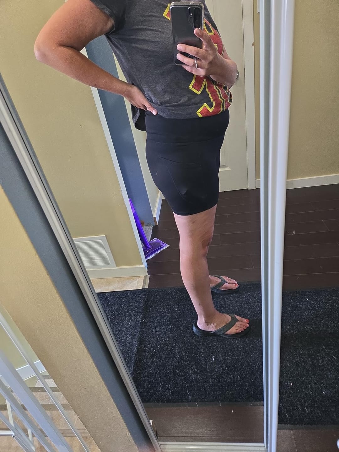 Customer photo review of Silix™ Cloud-Soft Tummy Control Pocket Short Leggings