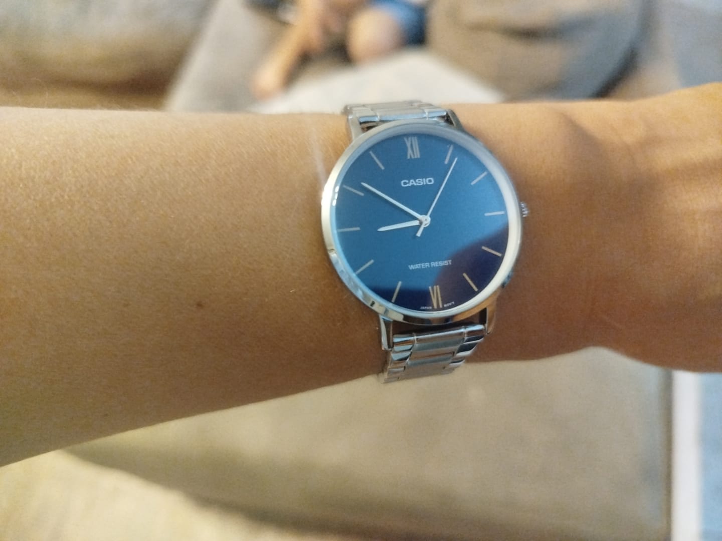 Customer photo review of Reloj Casio Análogo LTP-VT01D-2BUDF Plateado Azul