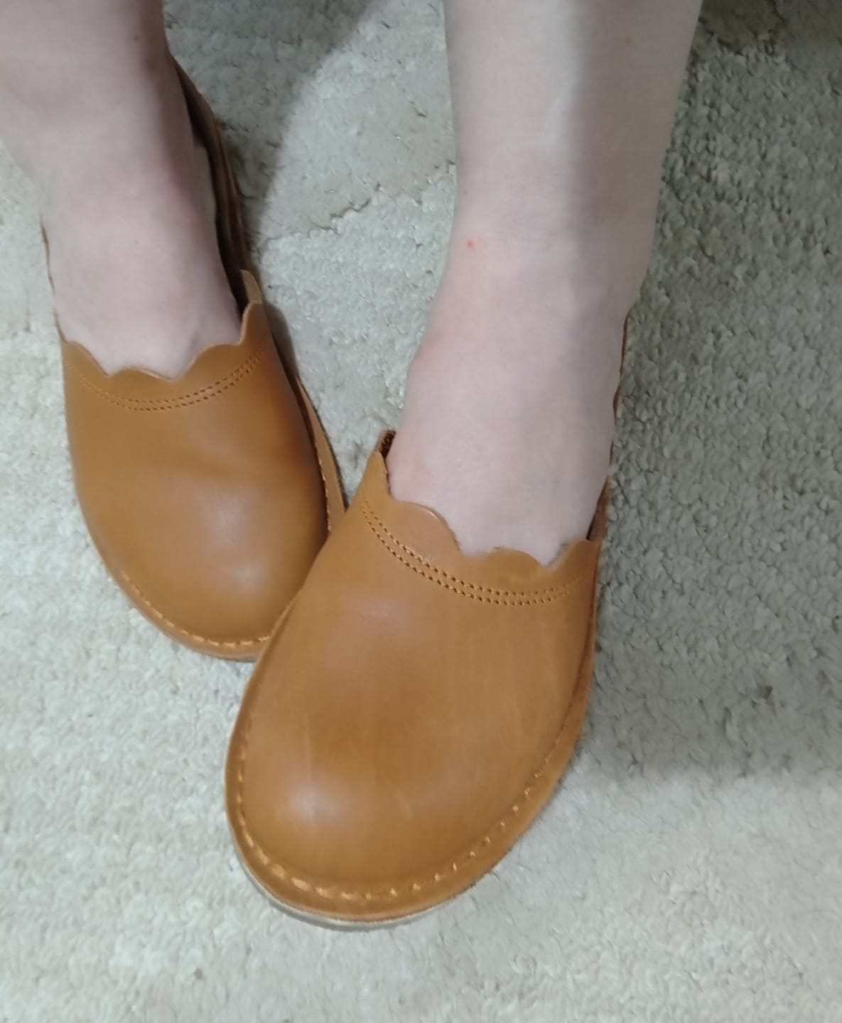 Customer photo review of Curved Vellie Pumps