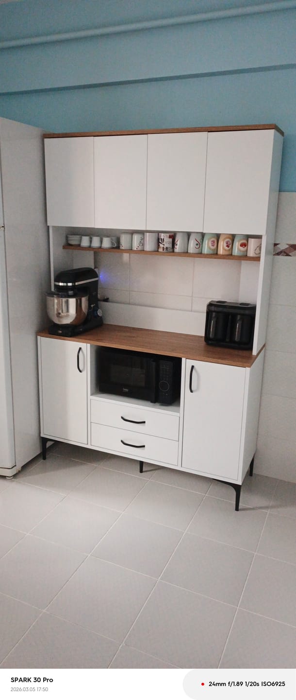 Customer photo review of Rani JE168 Çok Amaçlı Dolap 6 Kapaklı 2 Çekmeceli Kiler Mutfak Dolabı Beyaz - Sepet Ceviz