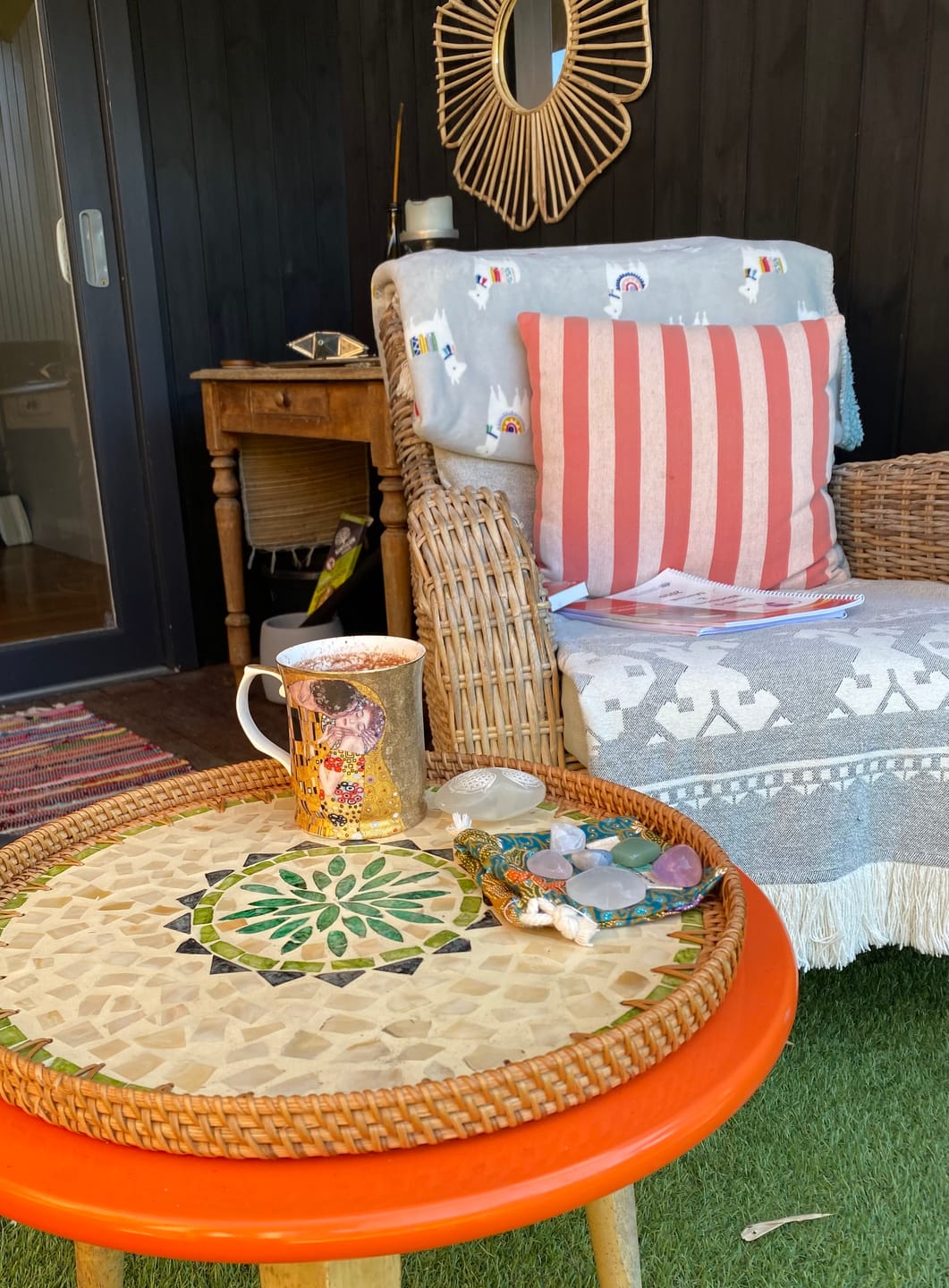 Customer photo review of Oasis Large Rattan Tray