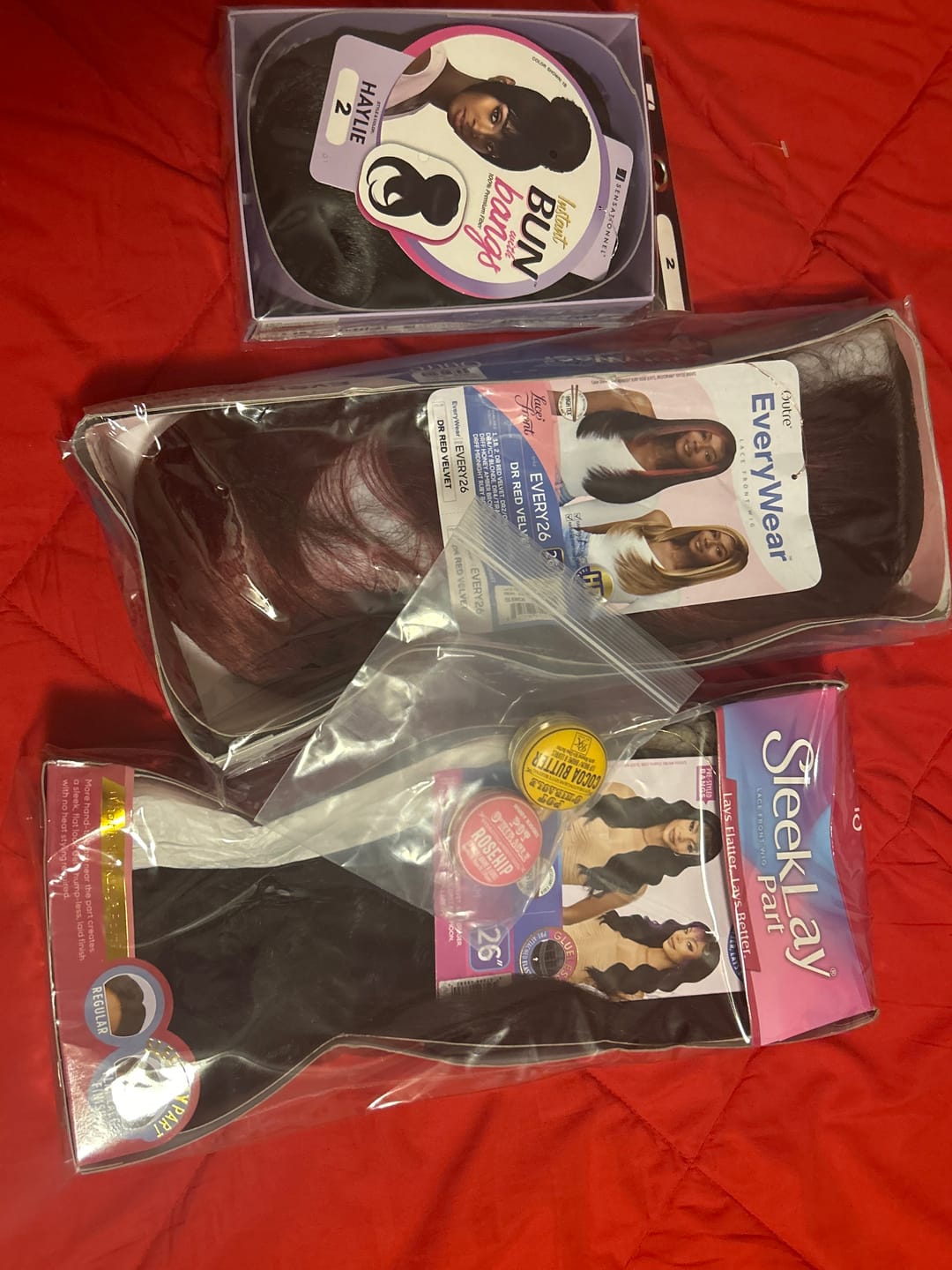 Customer photo review of Magic Collection Deluxe Stocking Wig Cap Expandable 2 PCS - BROWN