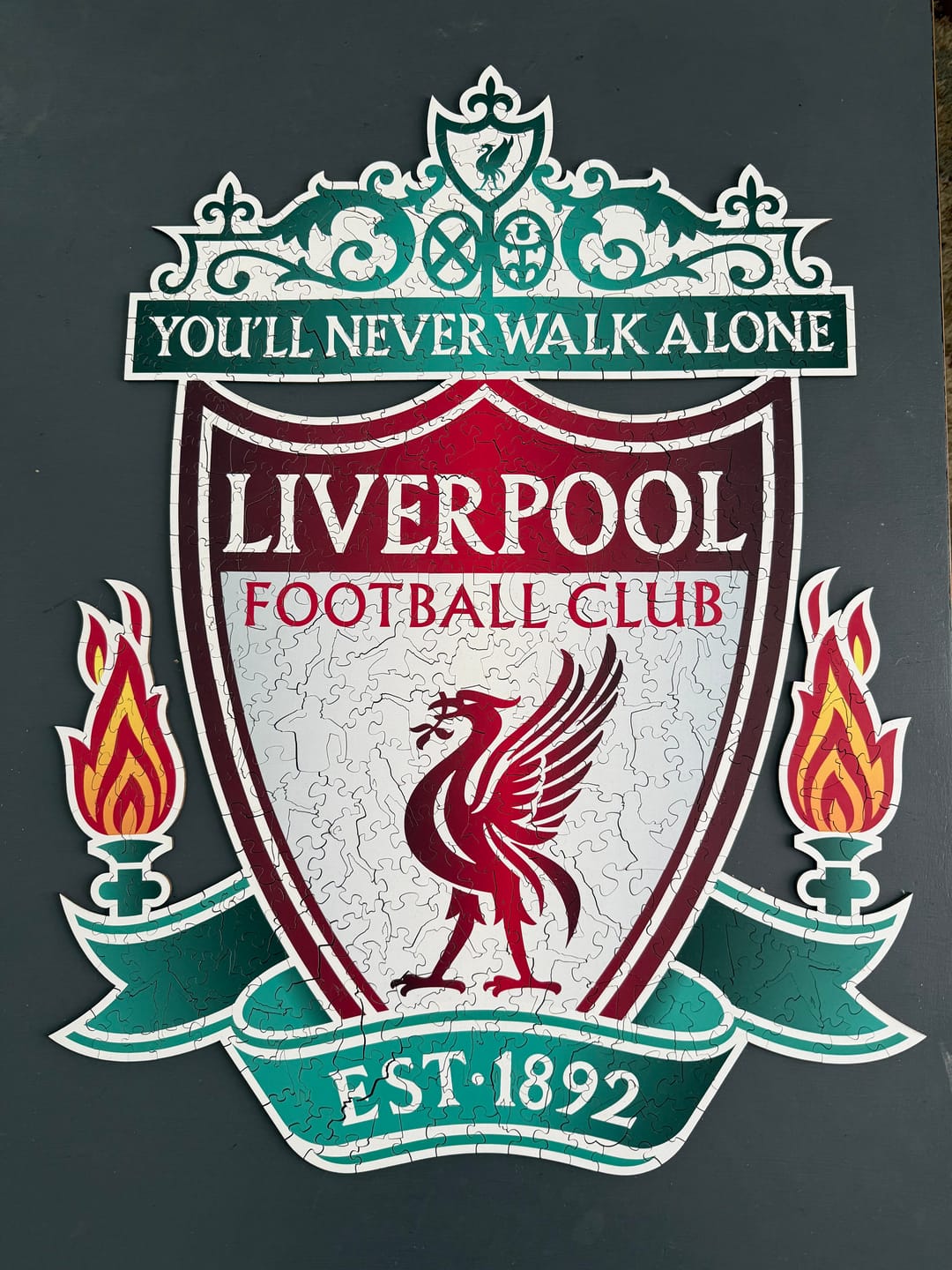 Customer photo review of Liverpool FC® Logo - Wooden Puzzle