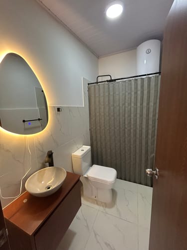 Customer photo review of Espejo Led Baño Irregular Gota Luz Táctil