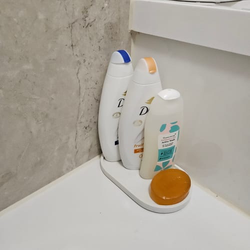 Customer photo review of White Marble Oval Tray