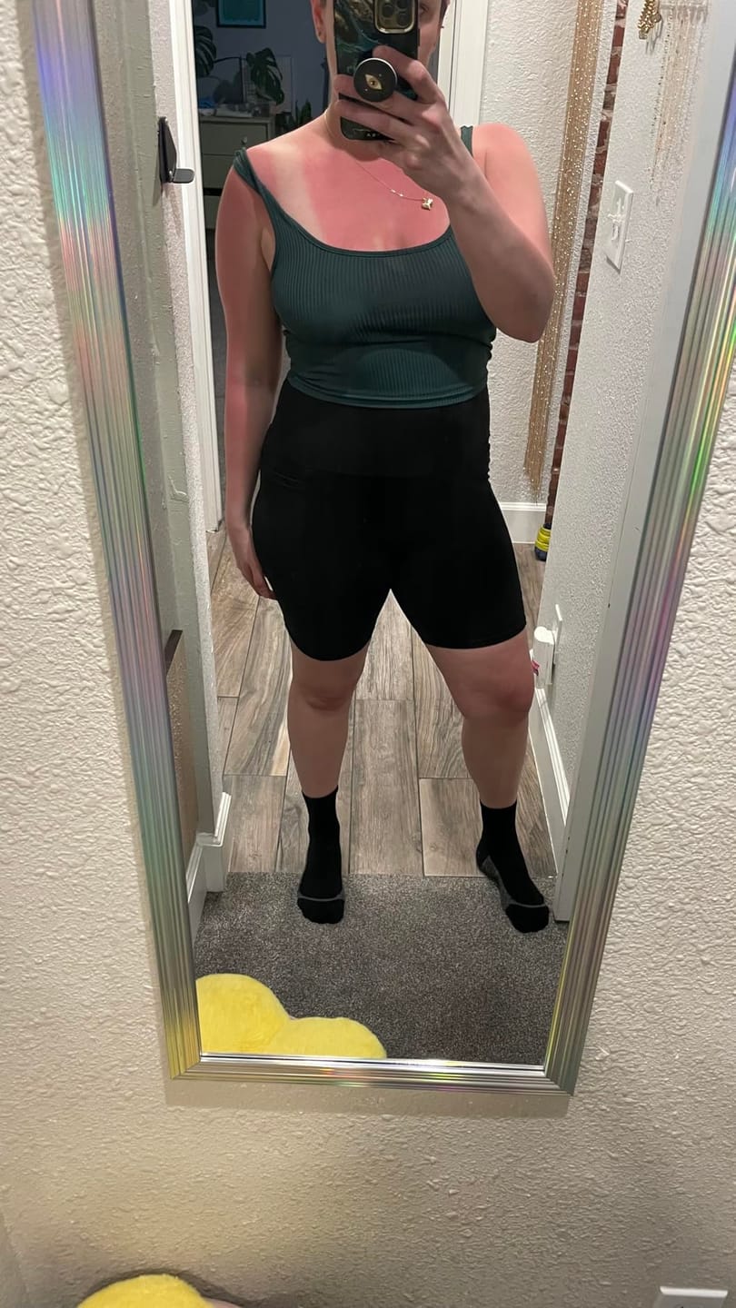 Customer photo review of Silix™ Cloud-Soft Tummy Control Pocket Short Leggings