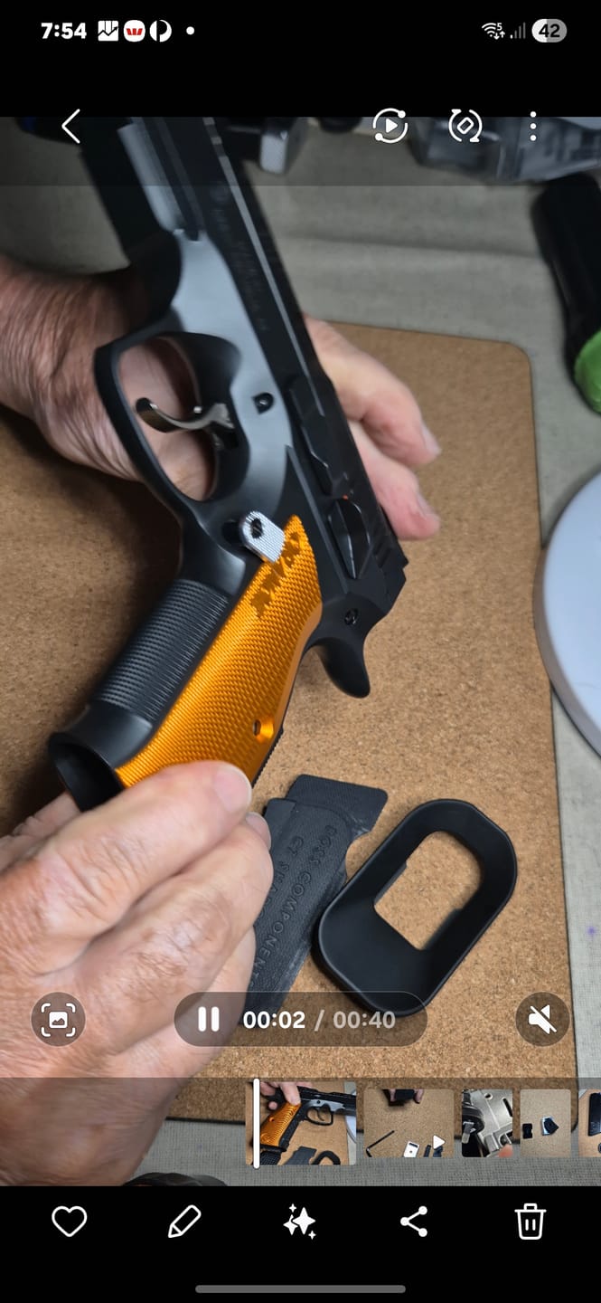 Customer photo review of CZ Shadow 2 Grips & Aluminium Magwell Combo | Speed Bundle