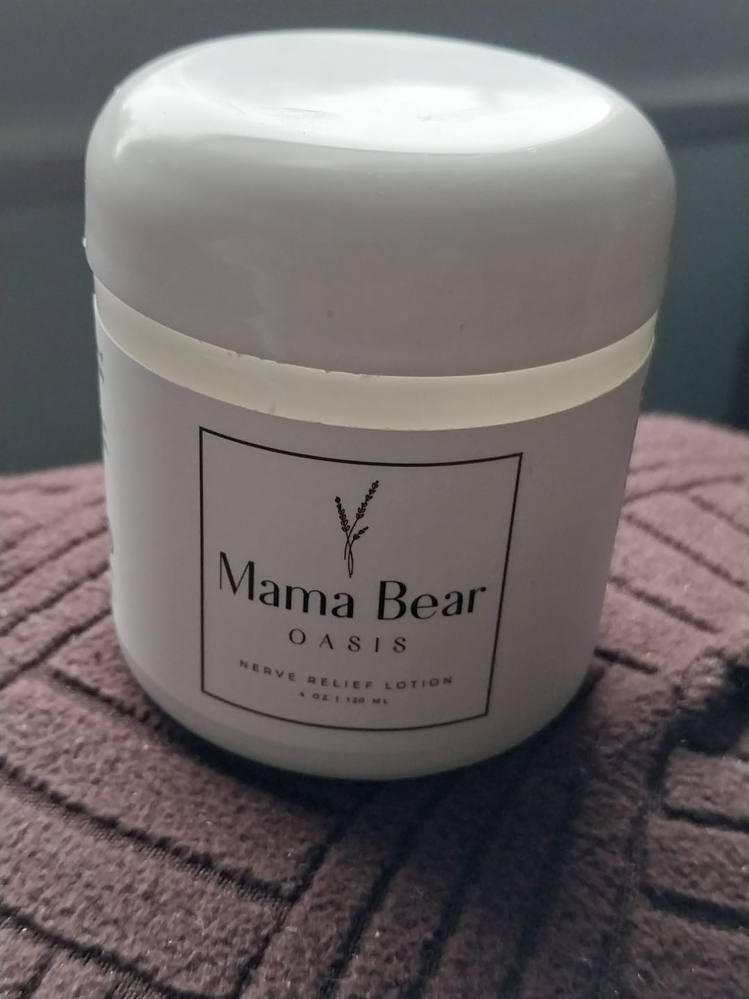 Customer photo review of Mama Bear Nerve Relief Lotion