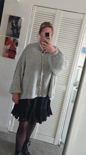 Customer photo review of Oversize Cardigan AUTUMN  IS COMING  - versch. Farben SUPER SALE