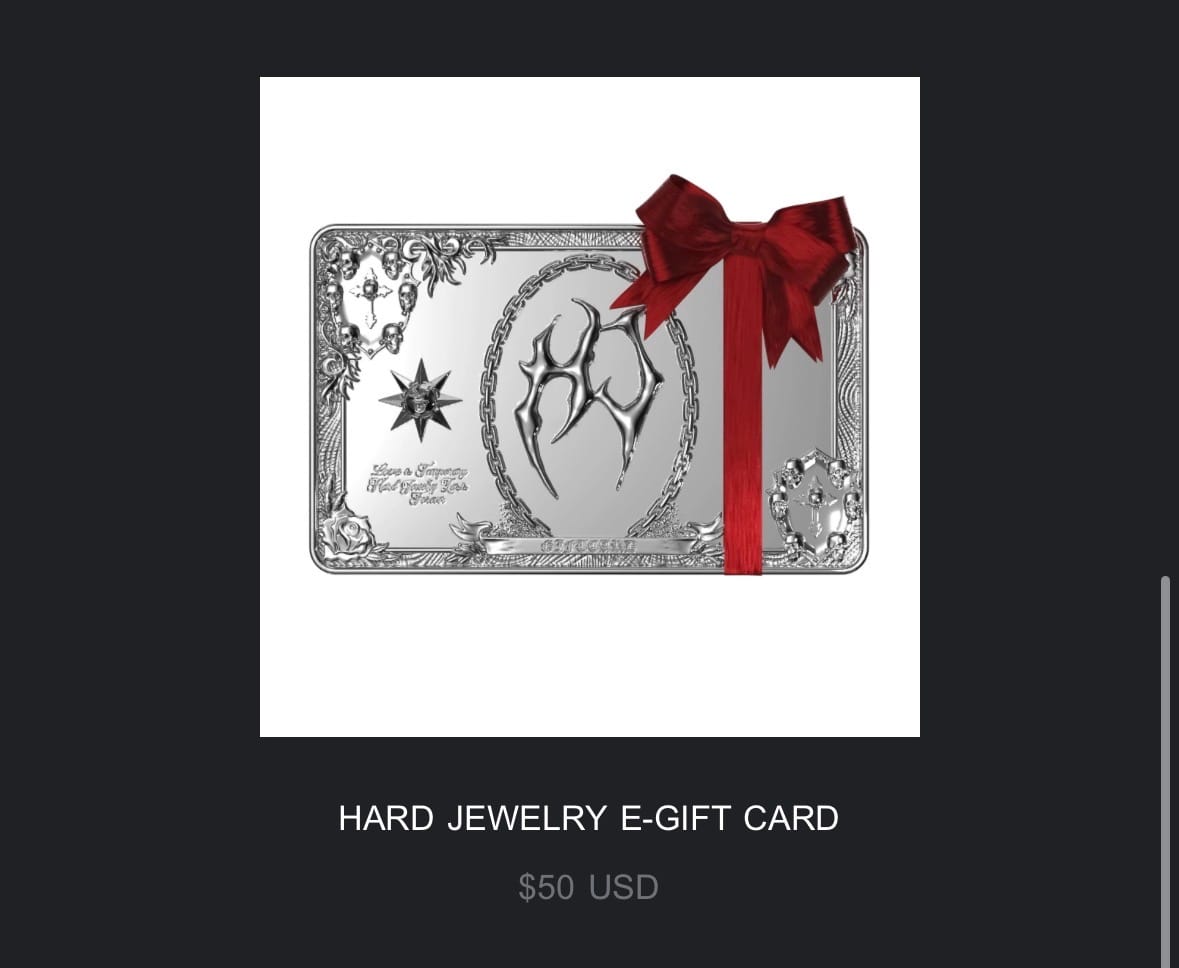 Customer photo review of HARD JEWELRY E-GIFT CARD