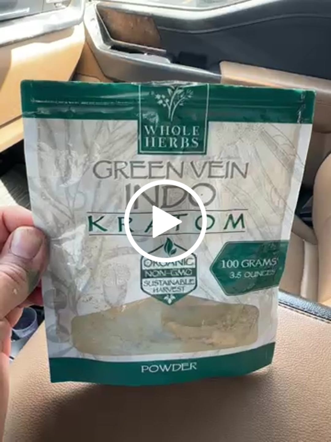 Customer video review of Whole Herbs Green Vein Indo Kratom Powder