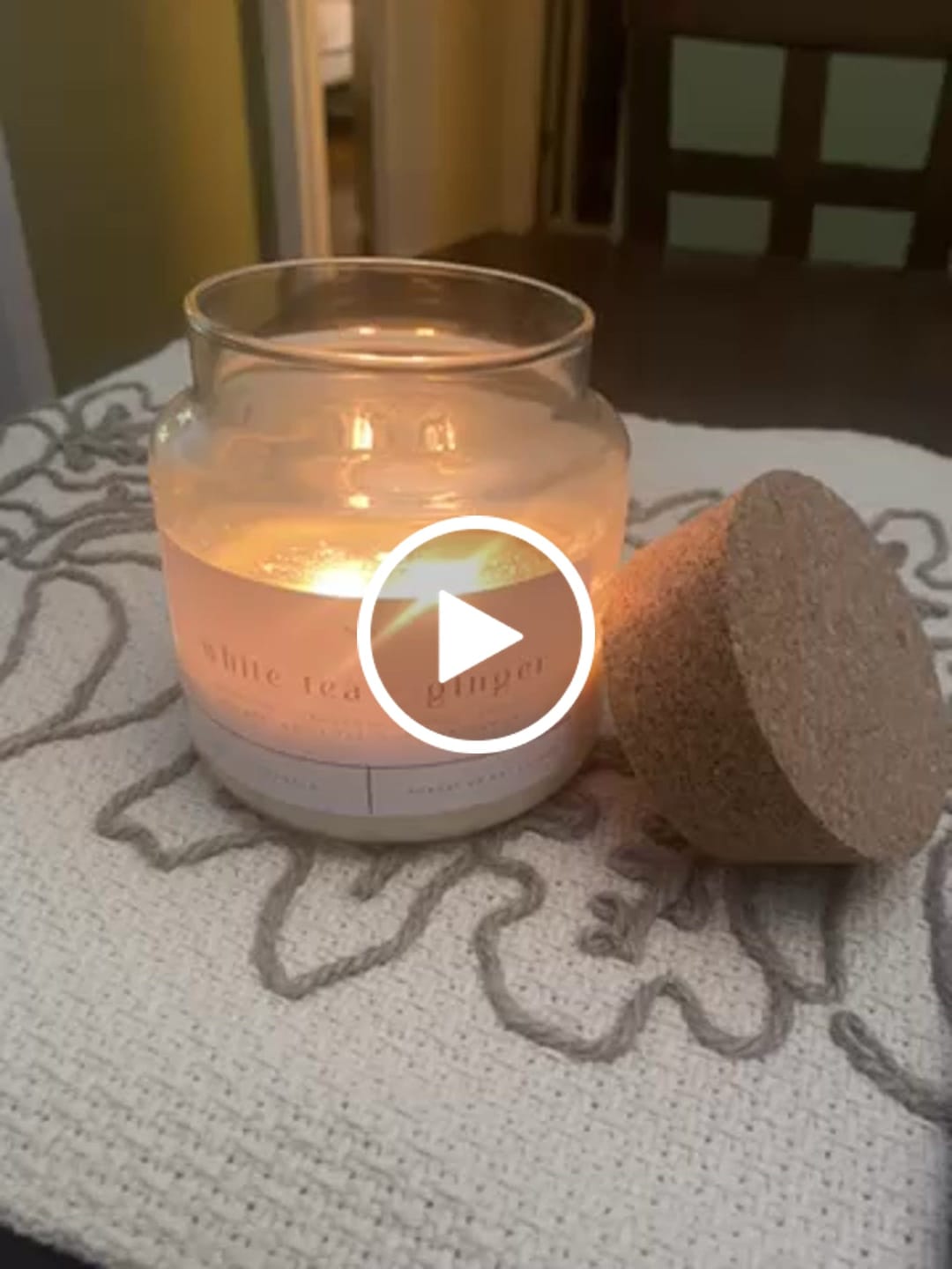 Customer video review of White Tea + Ginger 22 oz Glass Candle